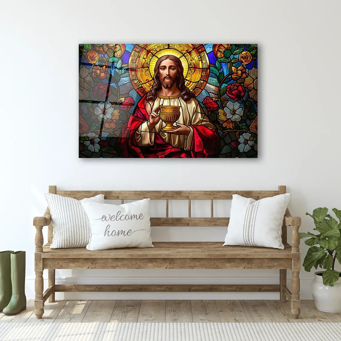 Jesus Glass Wall Art - LUXARTDECO