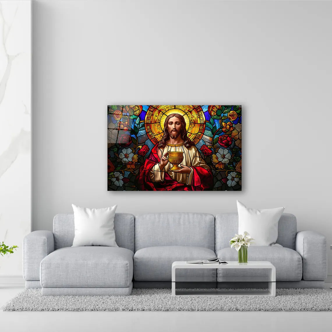 Jesus Glass Wall Art