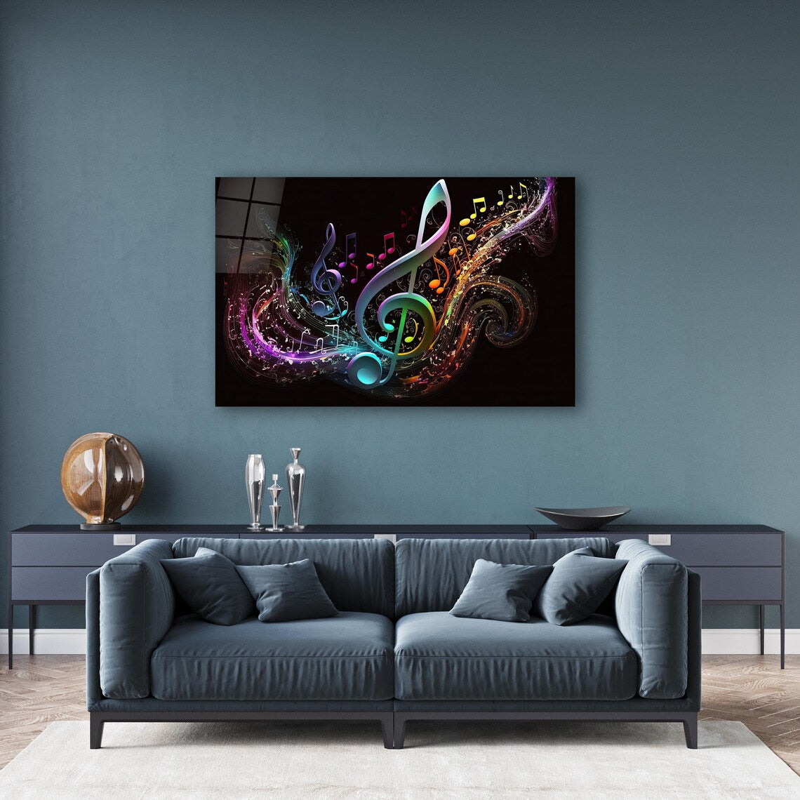 Art mural en verre musical