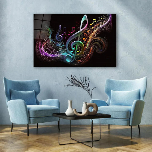 Music Glass Wall Art - LUXARTDECO