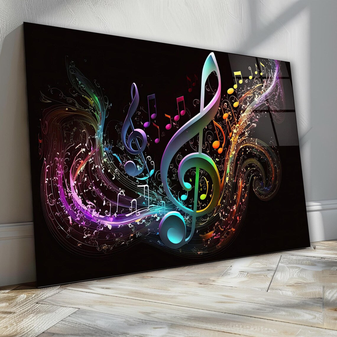 Art mural en verre musical