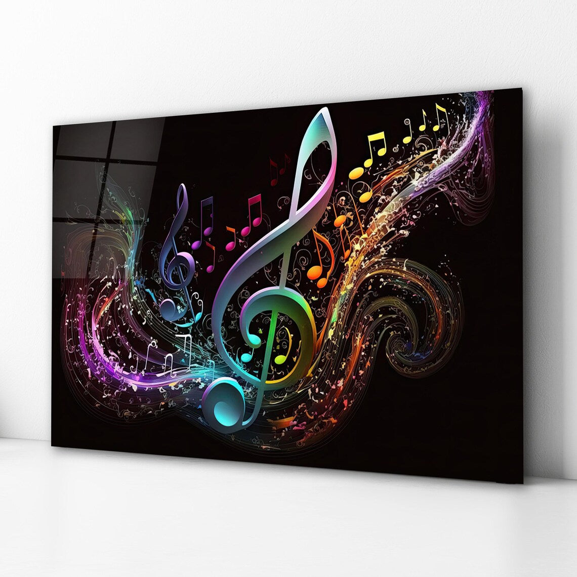 Art mural en verre musical