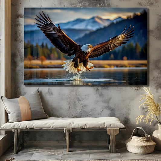 Eagle Glass Wall Art - LUXARTDECO