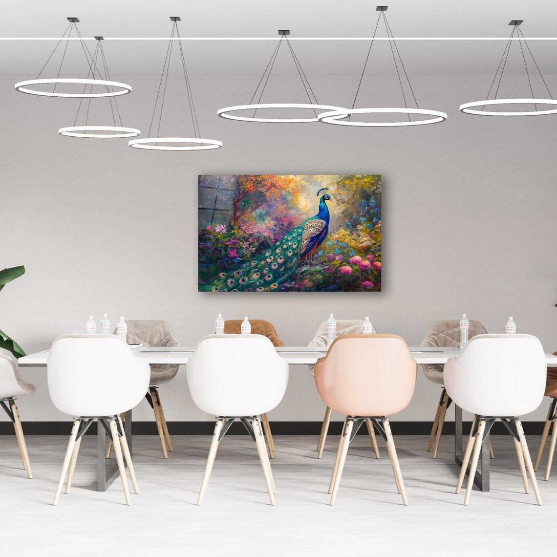 Peacock Glass Wall Art