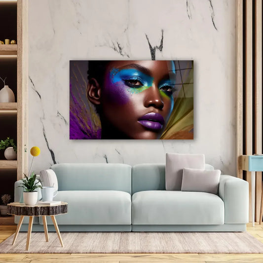 Beautiful Woman Glass Wall Art - LUXARTDECO