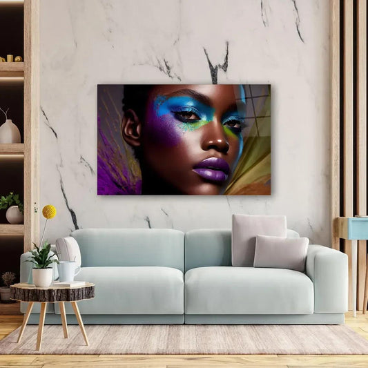 Beautiful Woman Glass Wall Art - LUXARTDECO