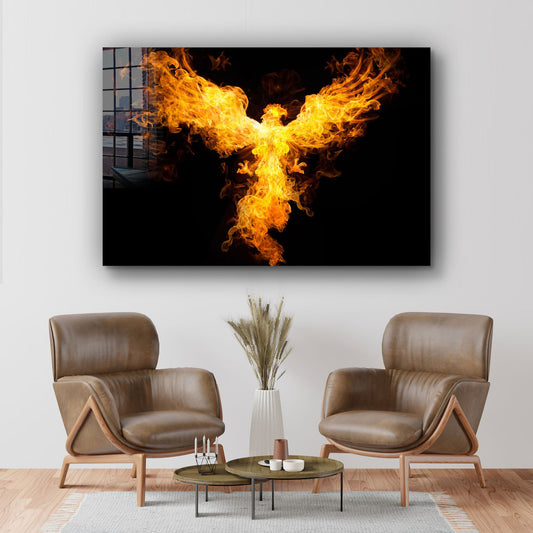 Phoenix Glass Wall Art