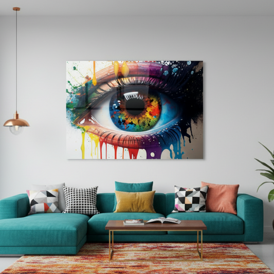 Azure Occhio Quadro in Vetro Temperato