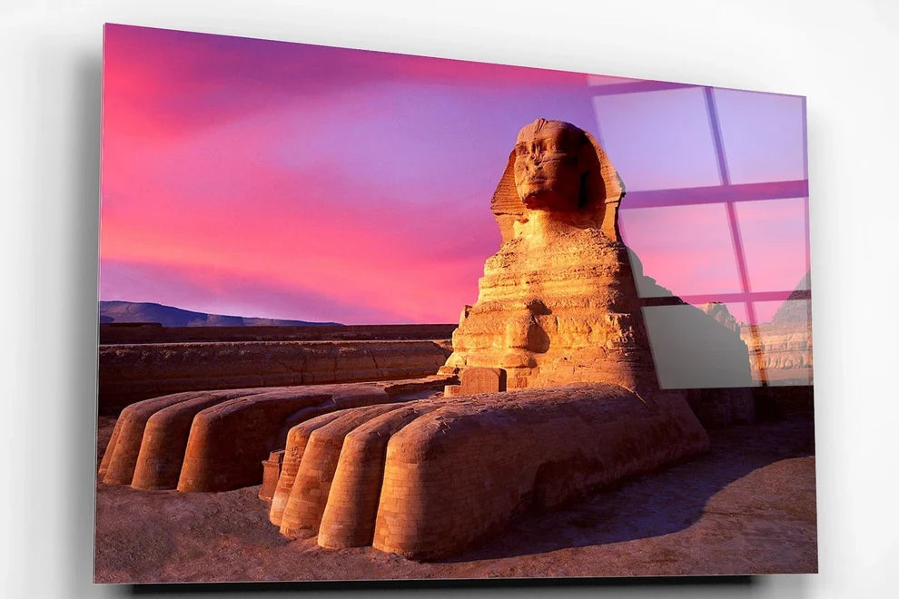 Sphinx de Gizeh Tableau en Verre Trempé