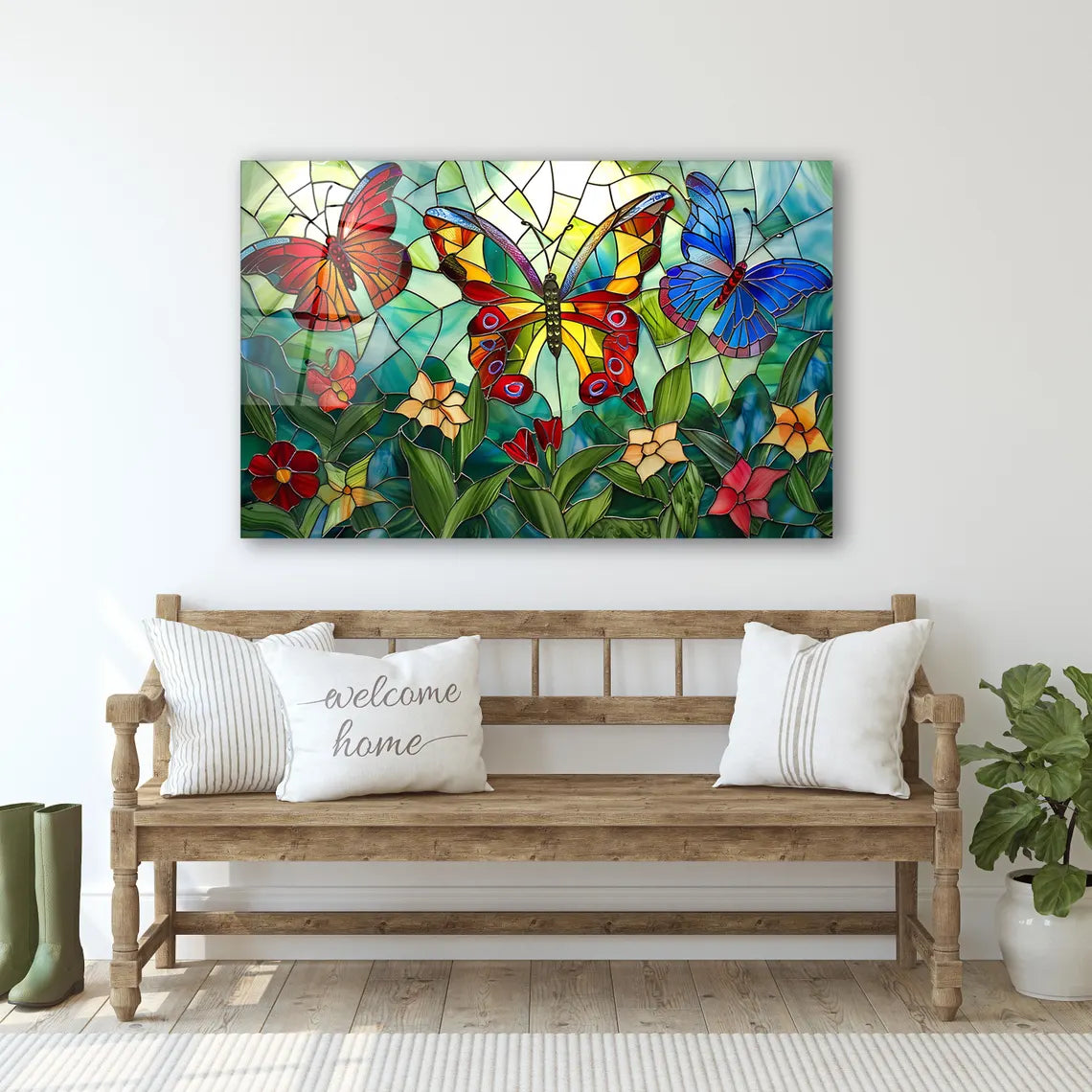 Butterfly Glass Wall Art