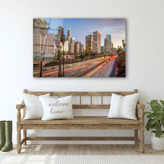 Los Angeles Glass Wall Art