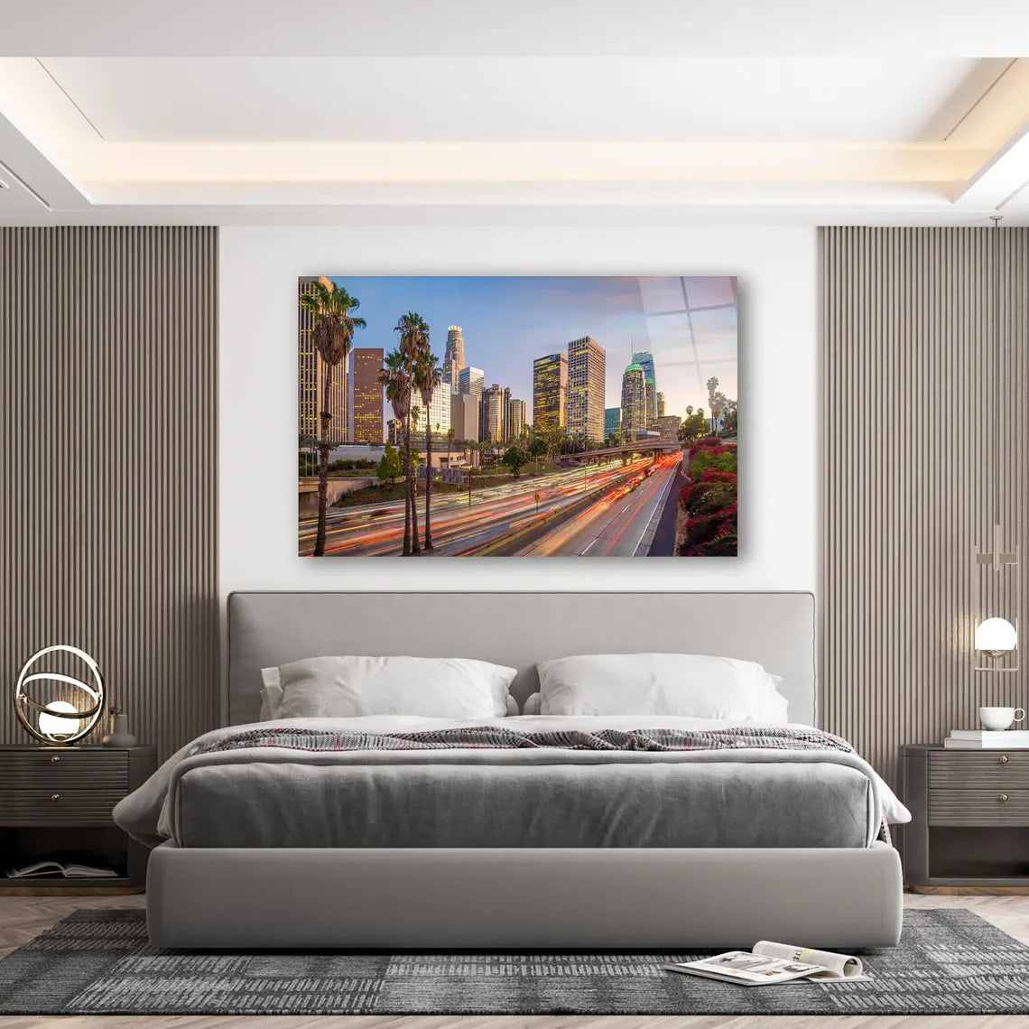 Los Angeles Glass Wall Art