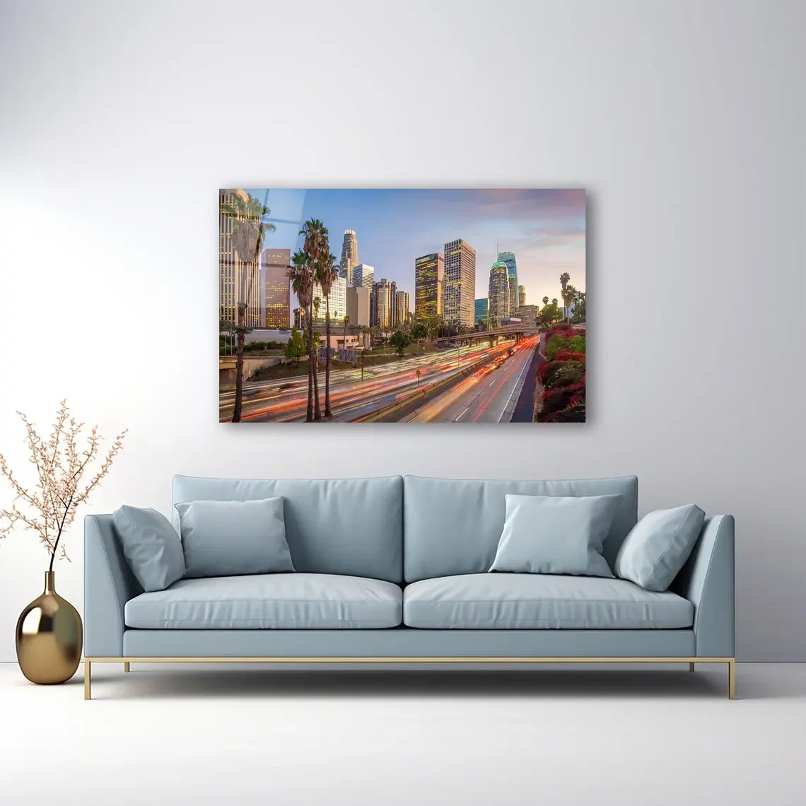 Los Angeles Glass Wall Art - LUXARTDECO