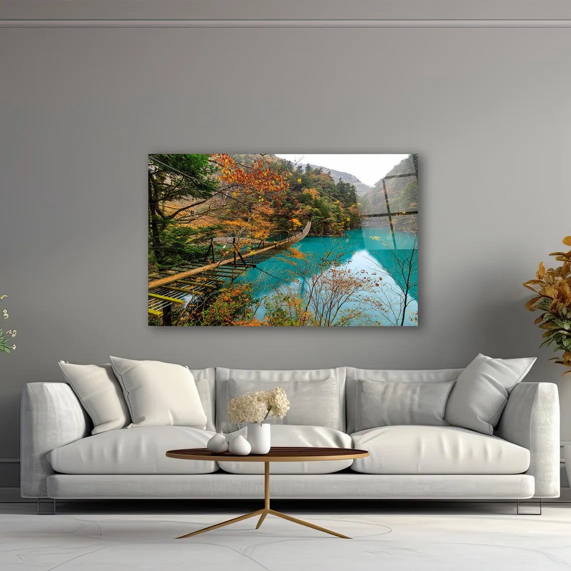 River Glass Wall Art