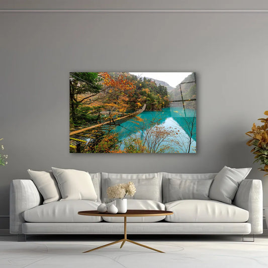 River Glass Wall Art