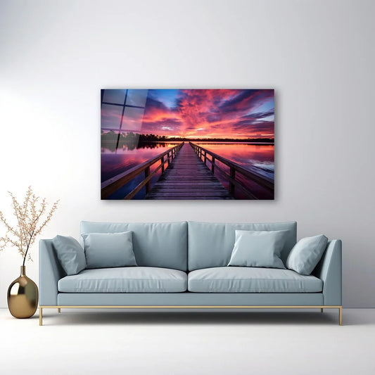 Sunset Glass Wall Art - LUXARTDECO