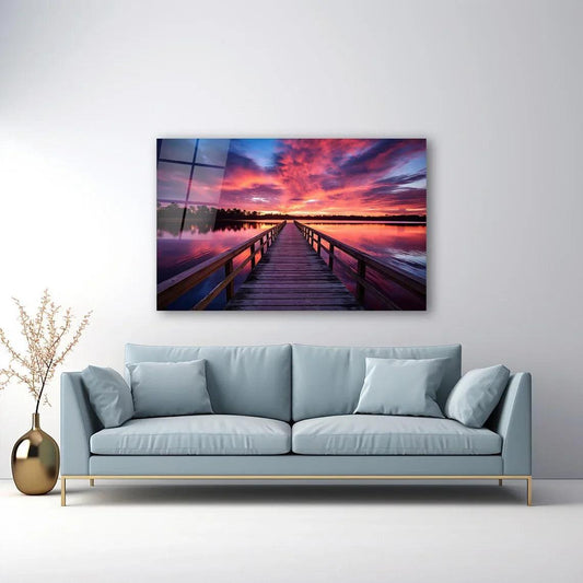 Sunset Glass Wall Art - LUXARTDECO