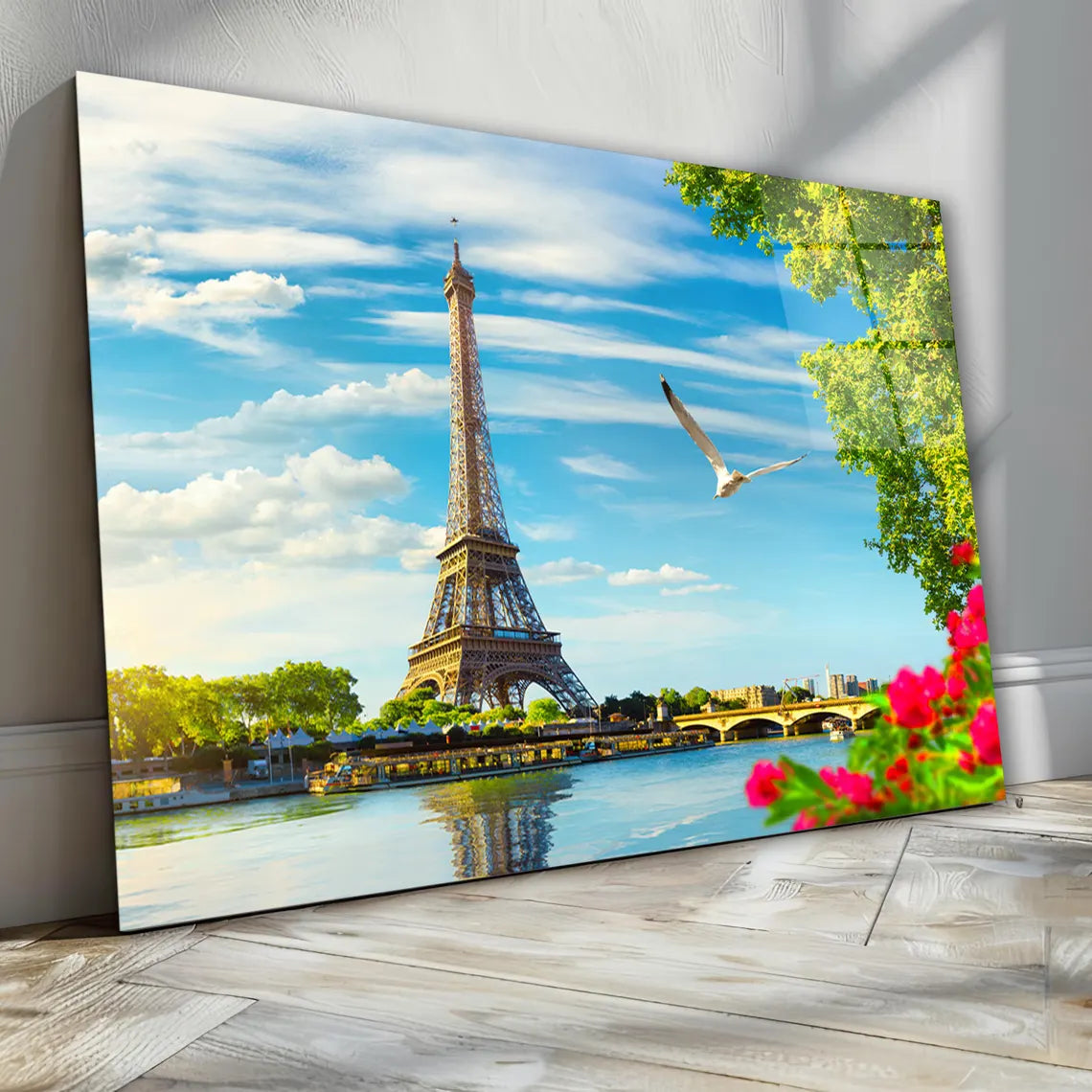Eiffel Tower Glass Wall Art