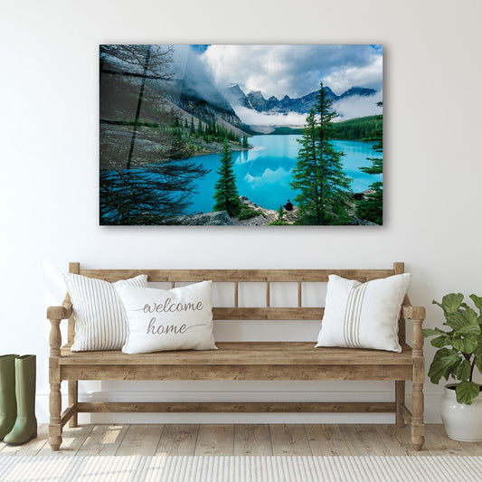 Lake Moraine Glass Wall Art