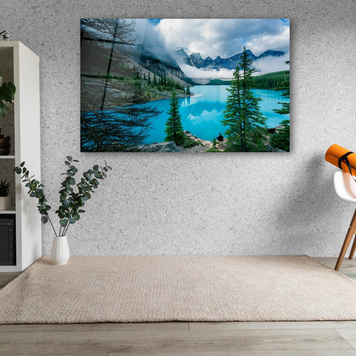 Lake Moraine Glass Wall Art