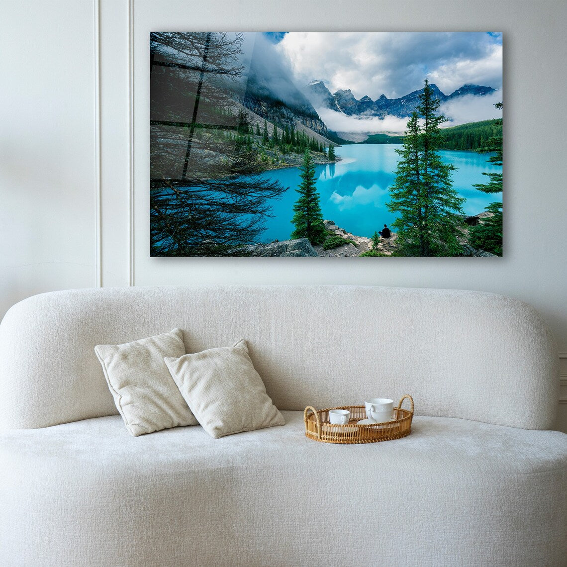 Lake Moraine Glass Wall Art