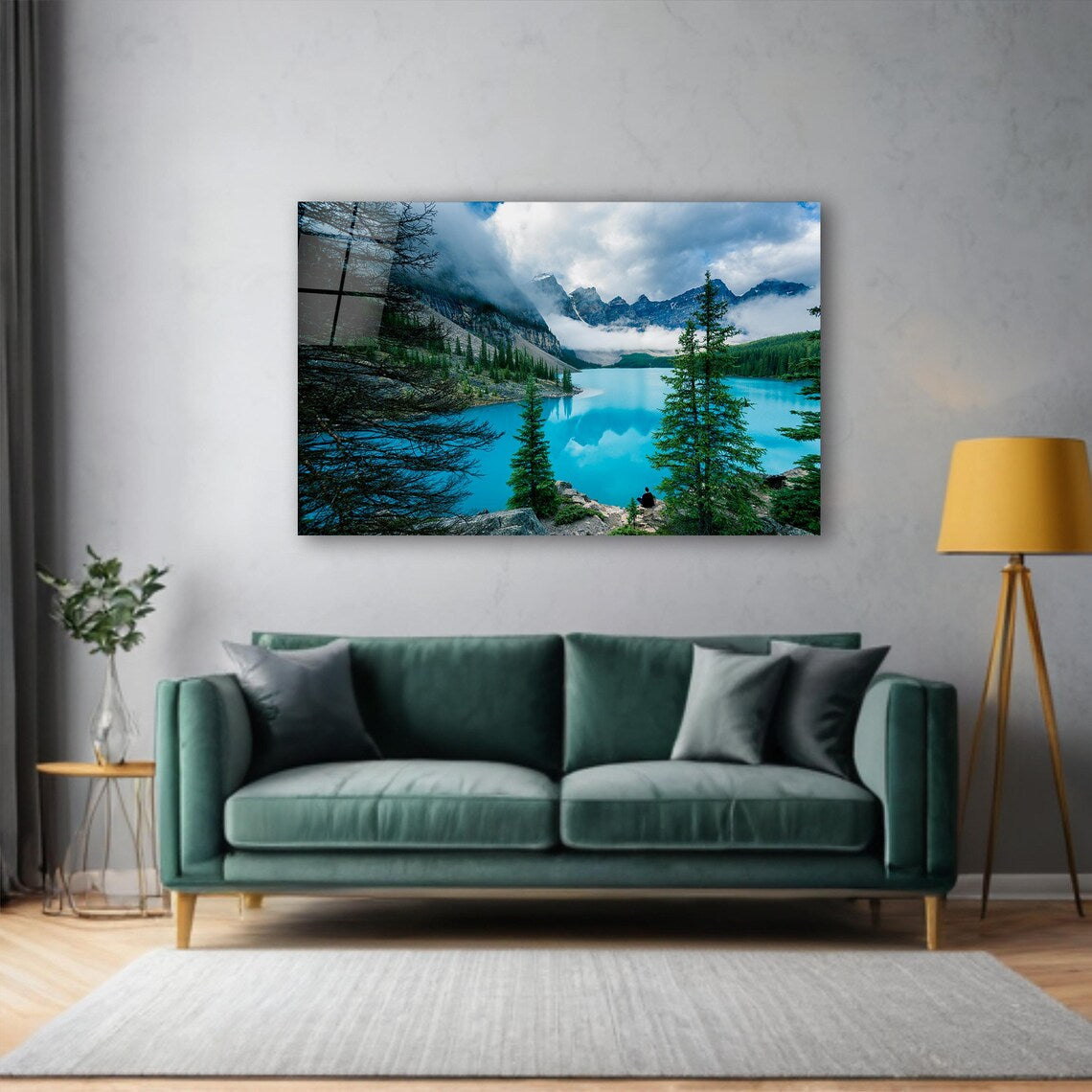 Lake Moraine Glass Wall Art