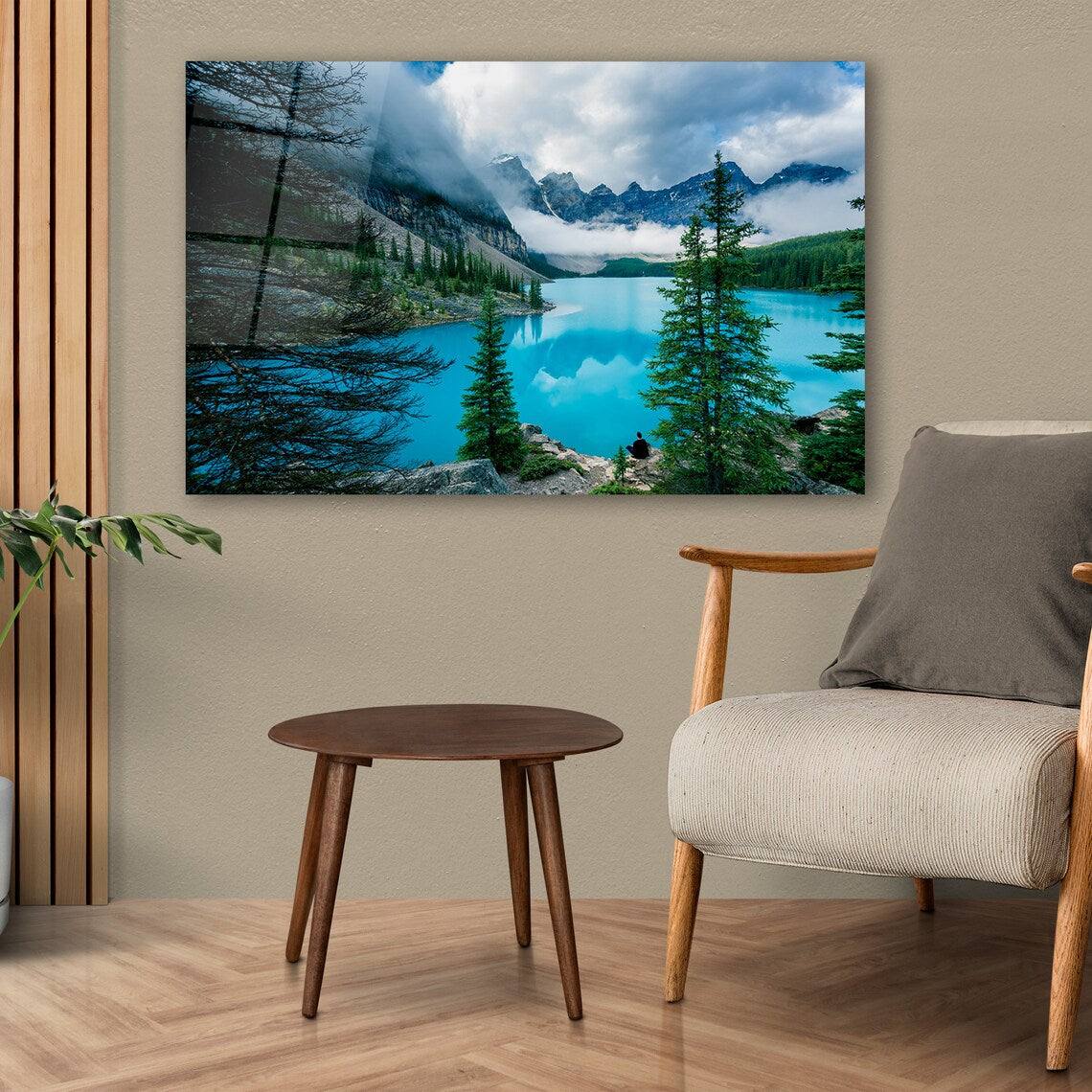 Lake Moraine Glass Wall Art
