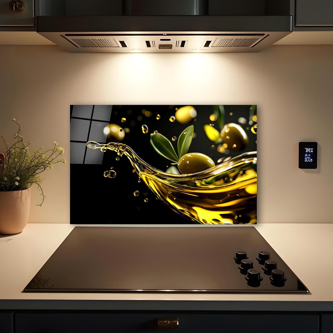 Olives Glass Wall Art