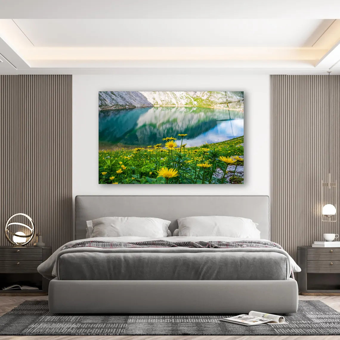 Alpin Lake Glass Wall Art