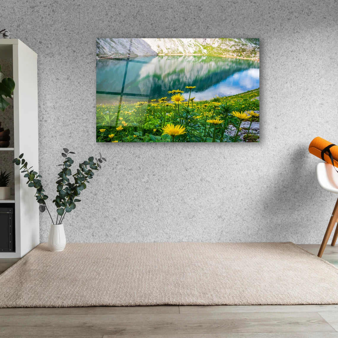 Alpin Lake Glass Wall Art