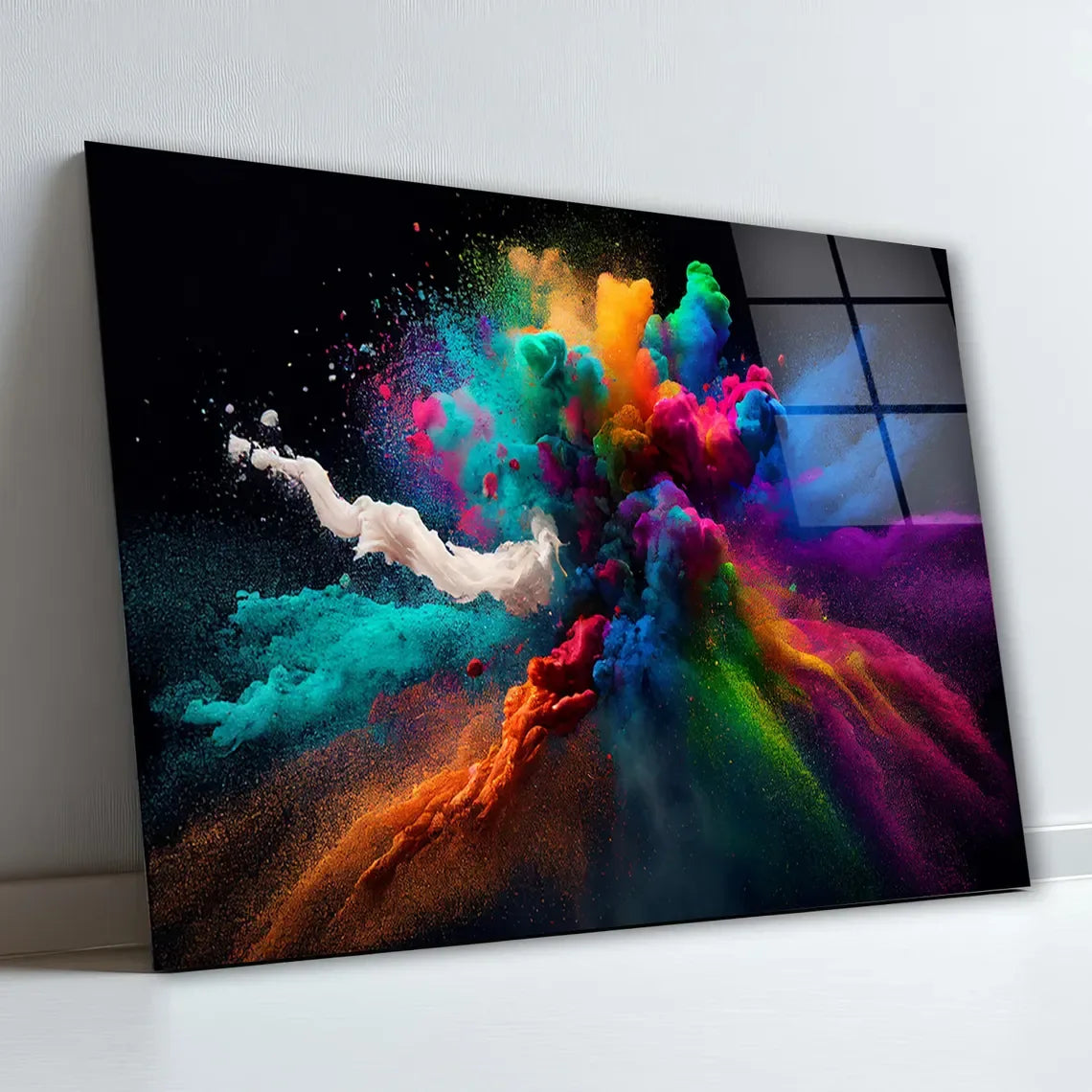 Colorful Splash Glass Wall Art - LUXARTDECO