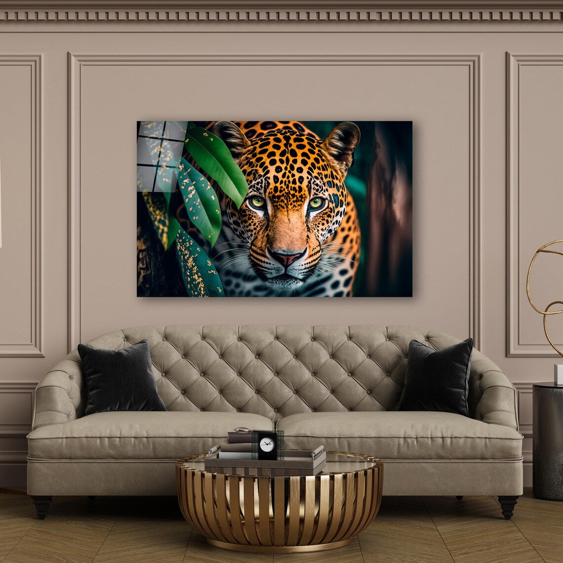 Leopard Glass Wall Art