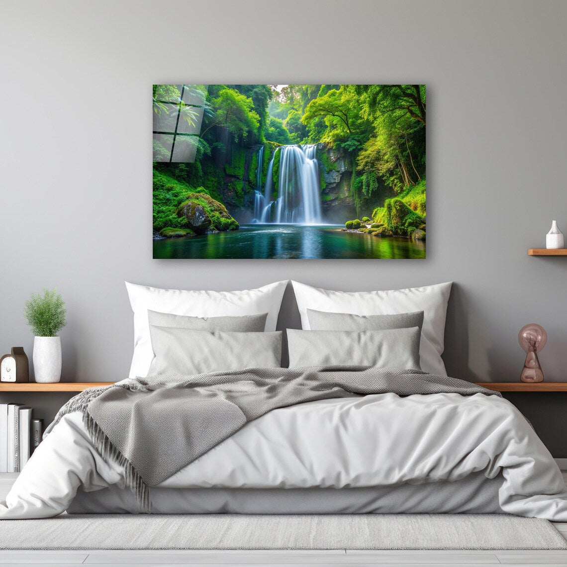 Cascade Glass Wall Art