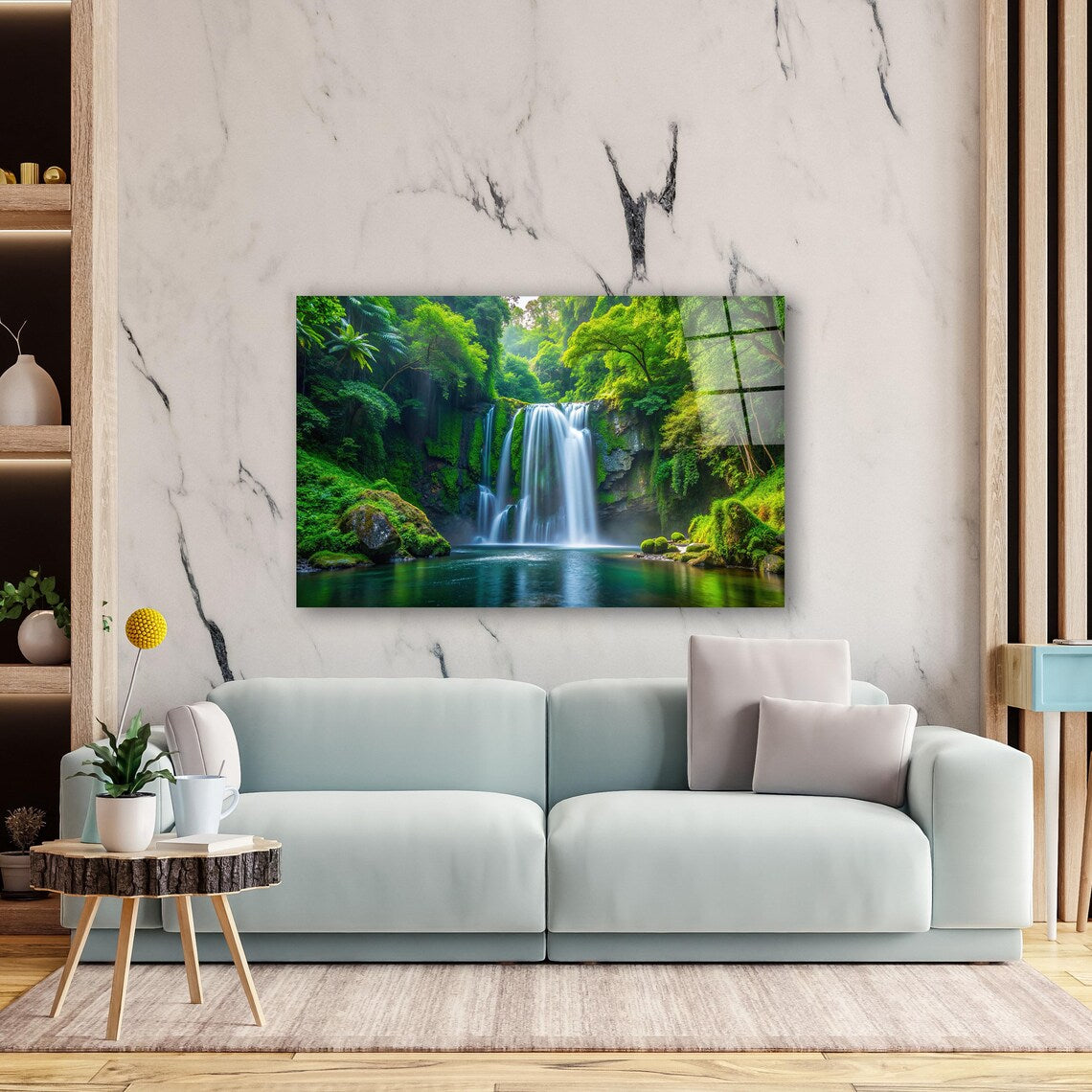 Cascade Glass Wall Art