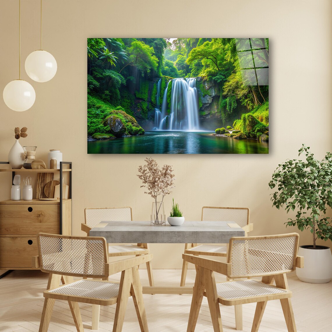 Cascade Glass Wall Art