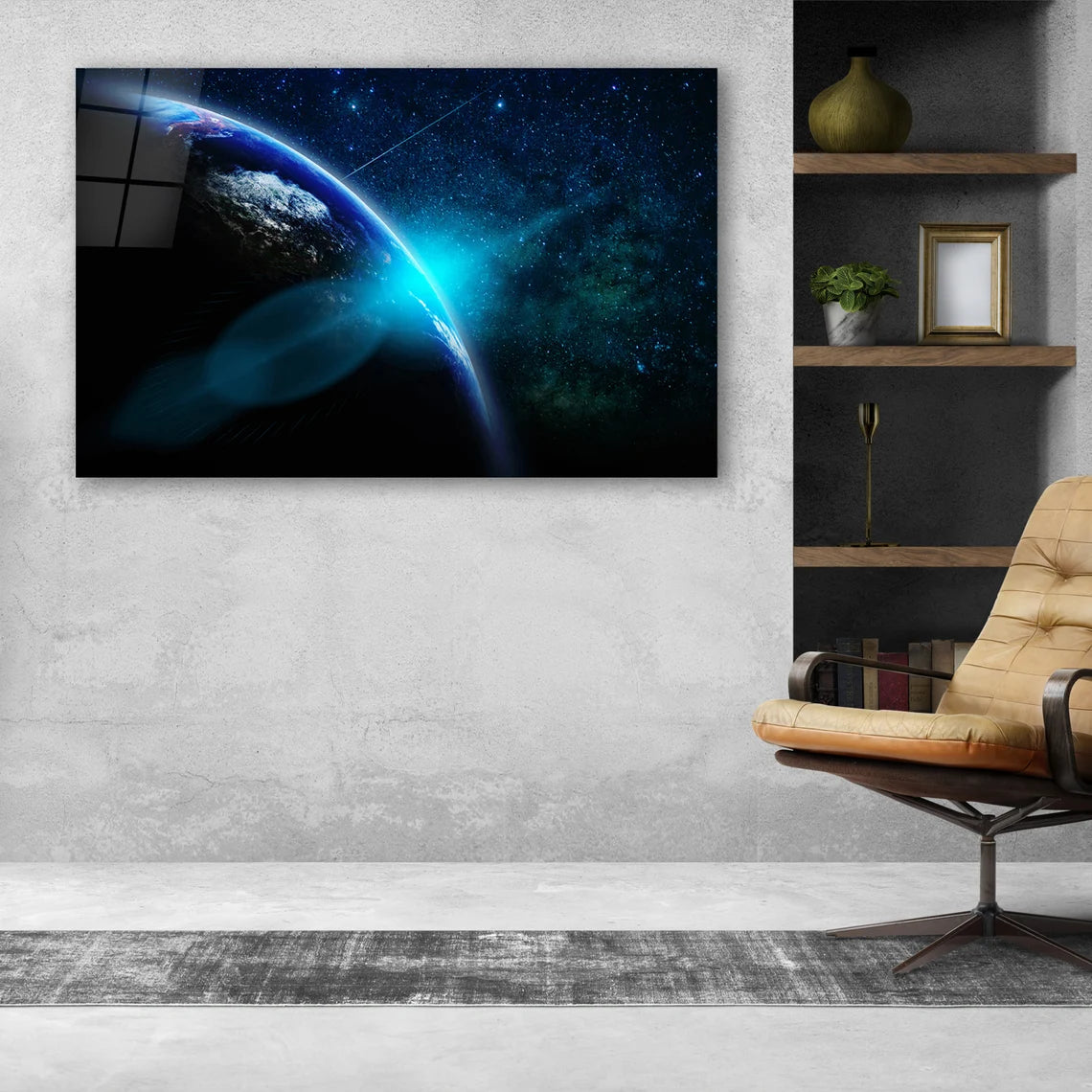 World Glass Wall Art