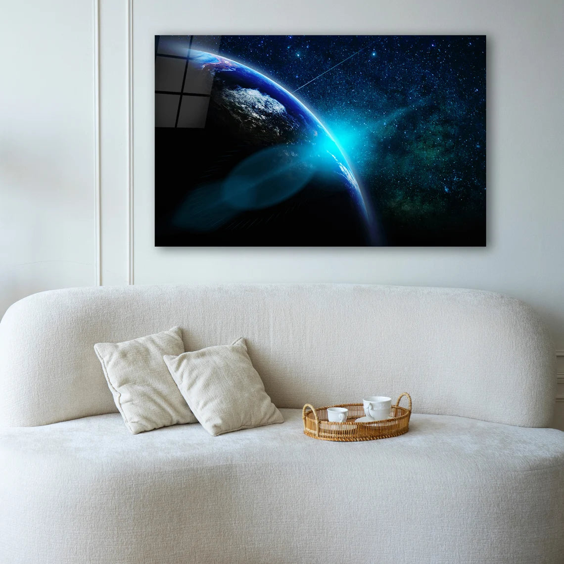 World Glass Wall Art