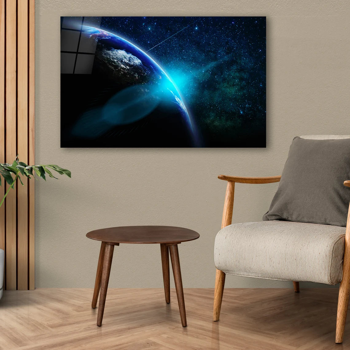 World Glass Wall Art