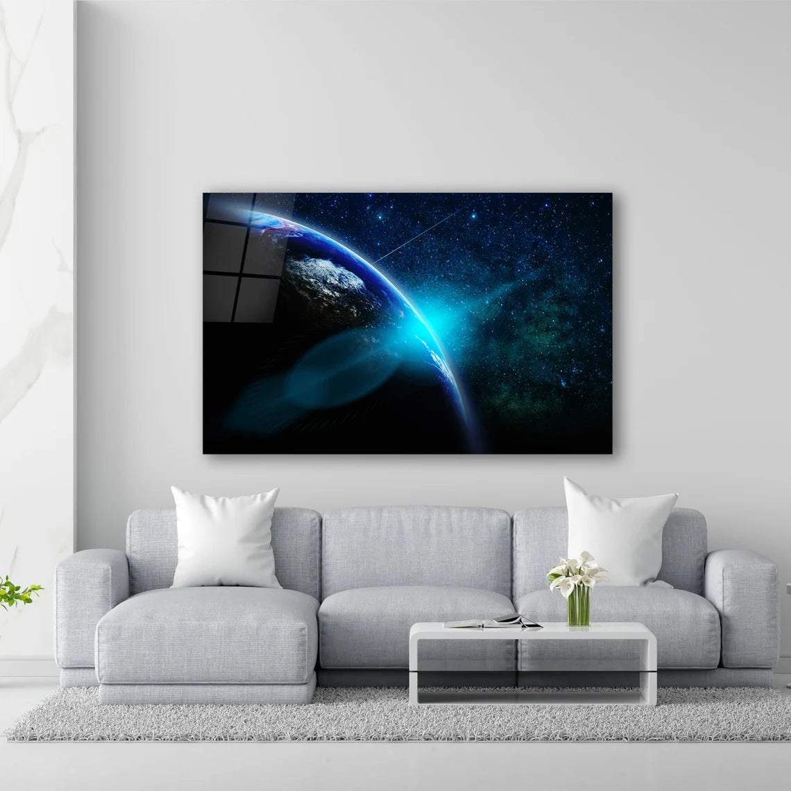 World Glass Wall Art