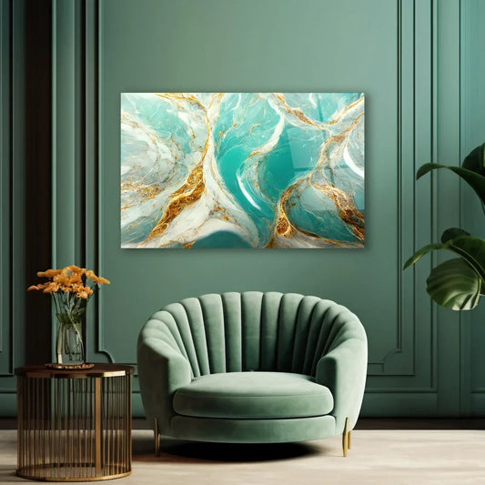 Marble Glass Wall Art - LUXARTDECO