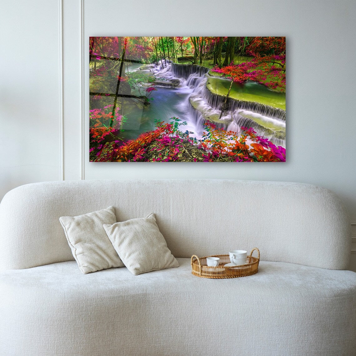 Cascade Glass Wall Art