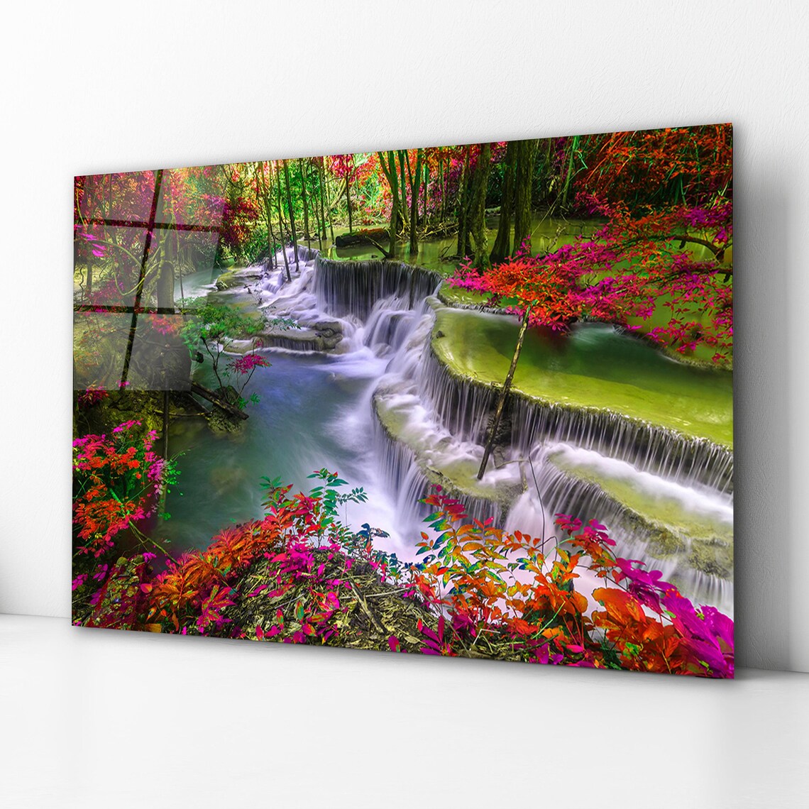 Cascade Glass Wall Art