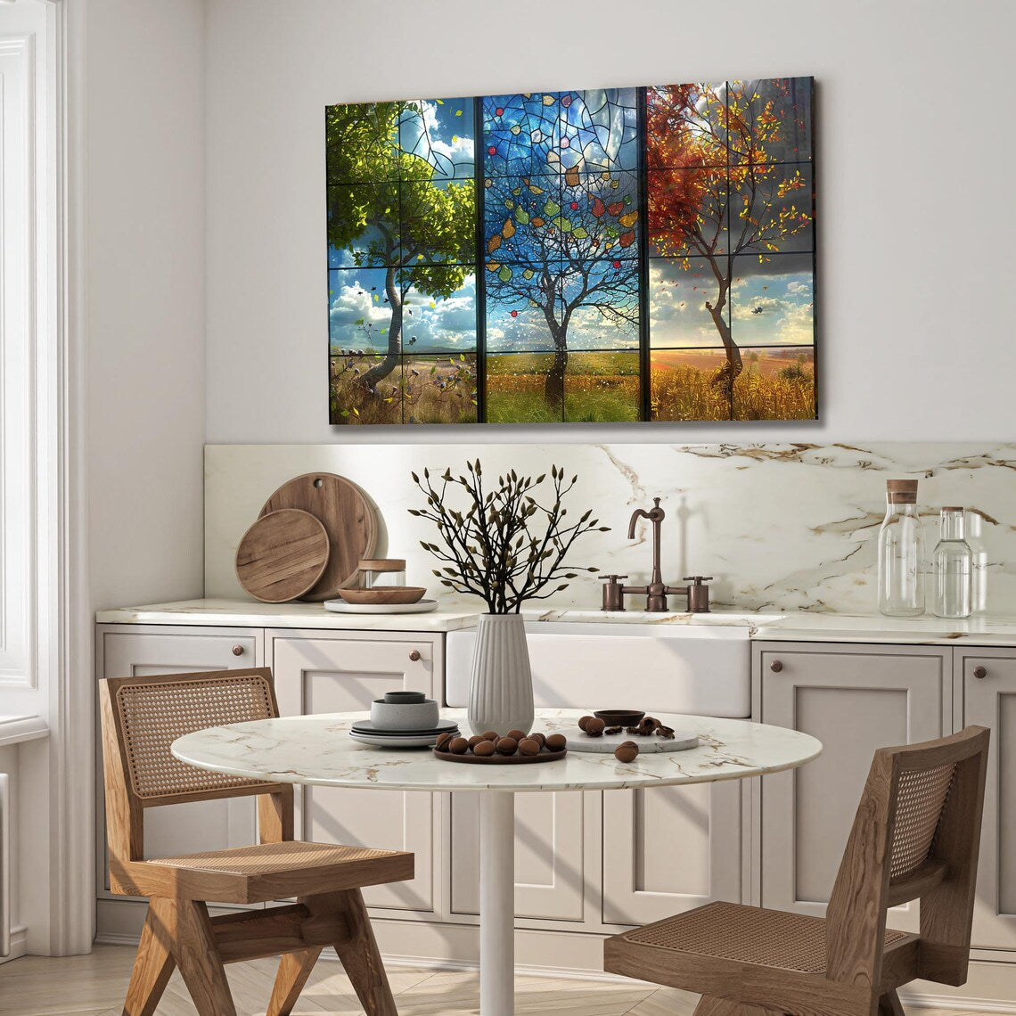 Seasons Glass Wall Art