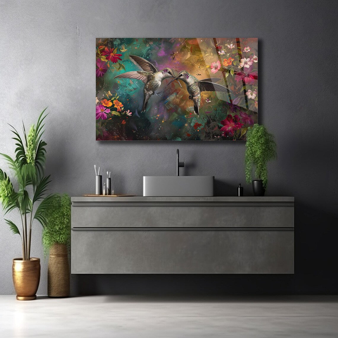 Birds Glass Wall Art