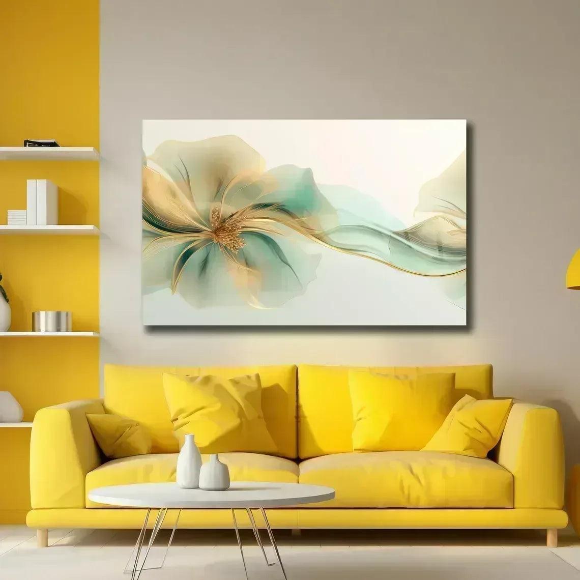 Abstract Flower Glass Wall Art - LUXARTDECO