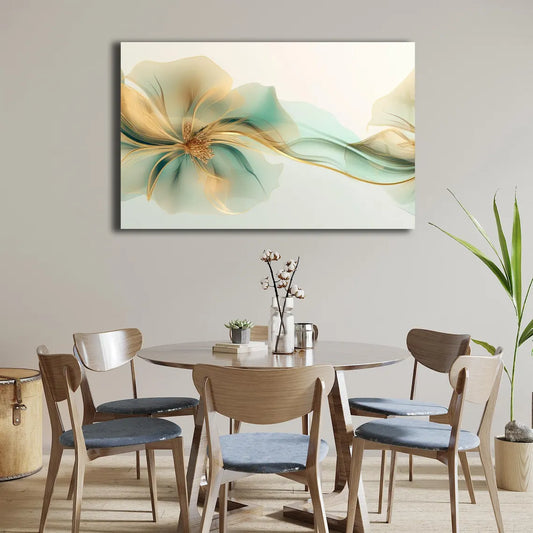 Abstract Flower Glass Wall Art