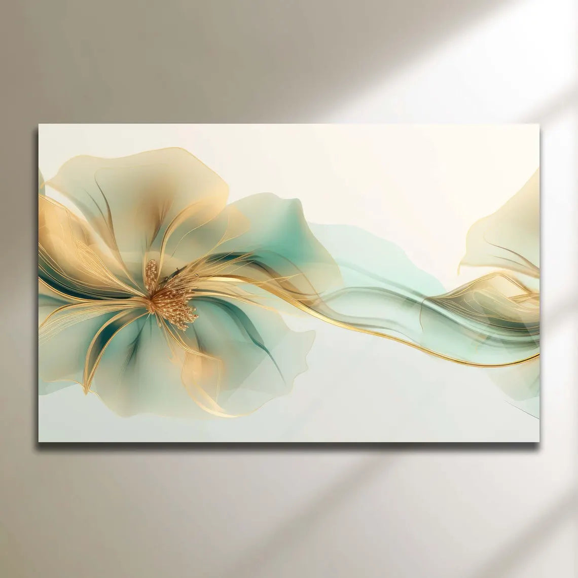 Abstract Flower Glass Wall Art