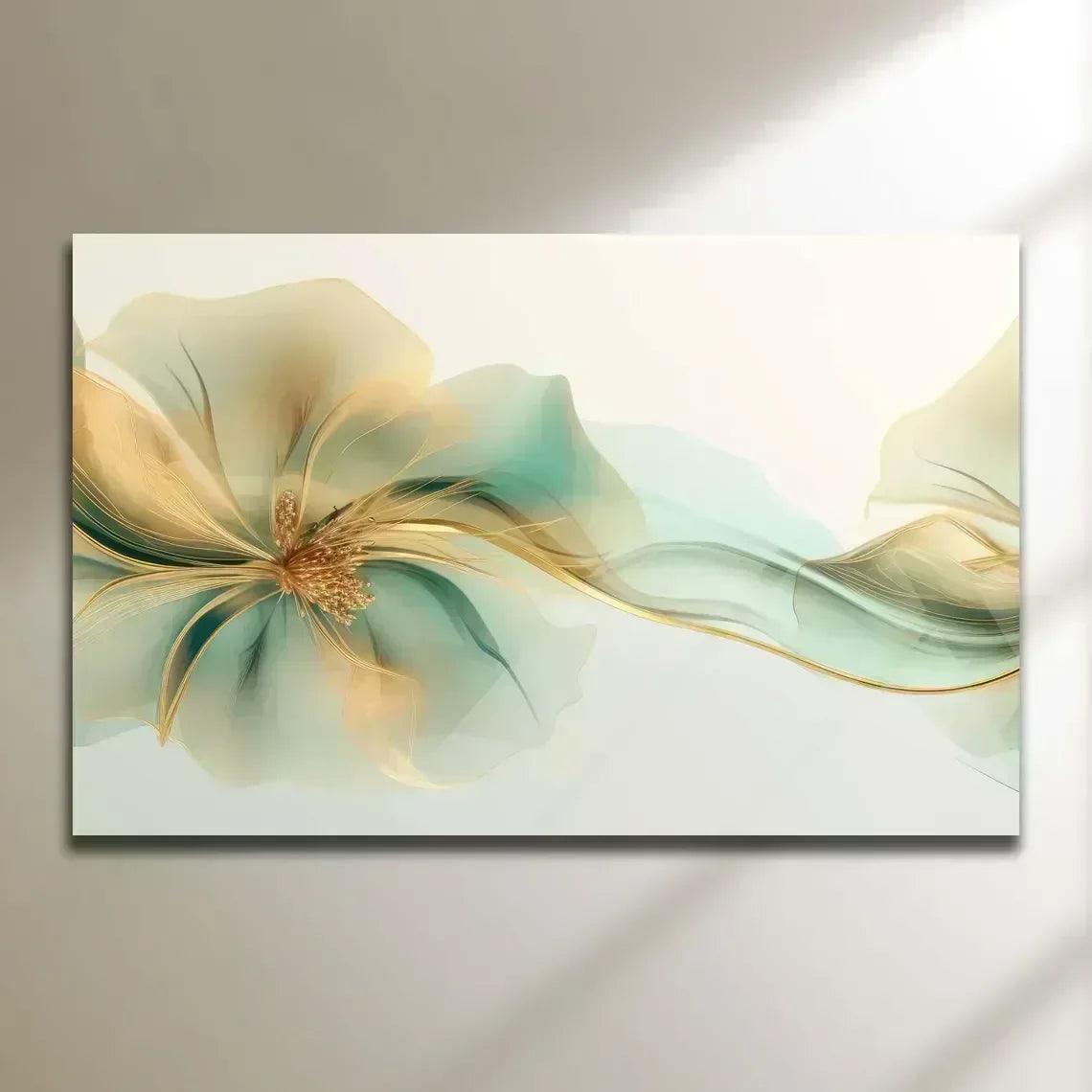 Abstract Flower Glass Wall Art - LUXARTDECO