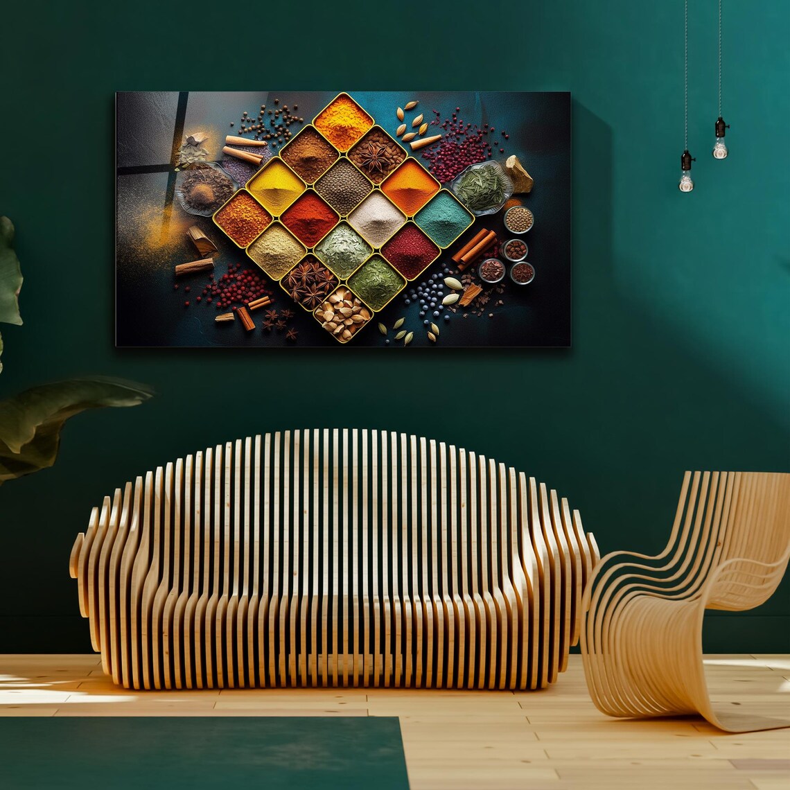 Spices Glass Wall Art