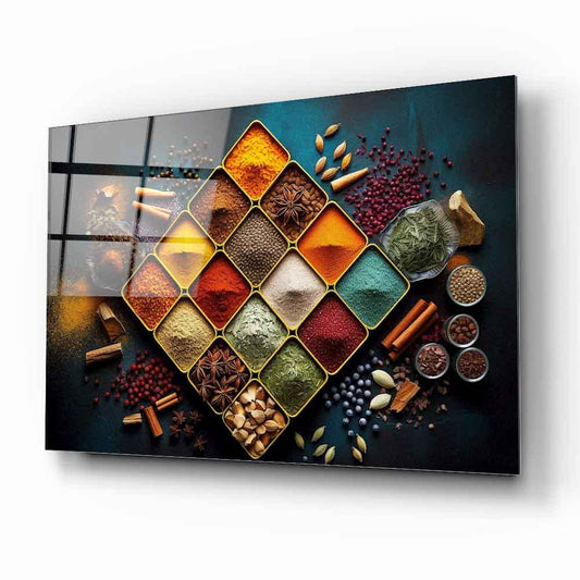 Spices Glass Wall Art - LUXARTDECO